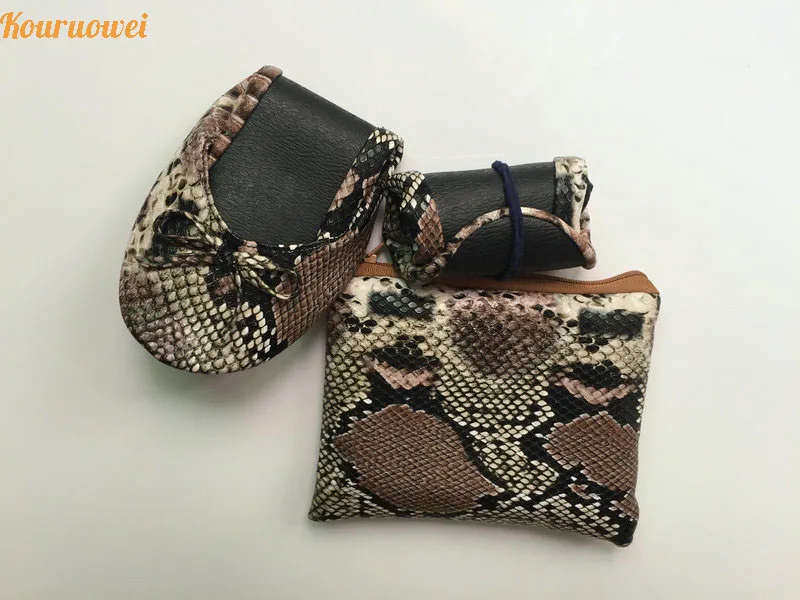 Бестселлер Подарочный продукт леопардовая балерина складная обувь в сумке с