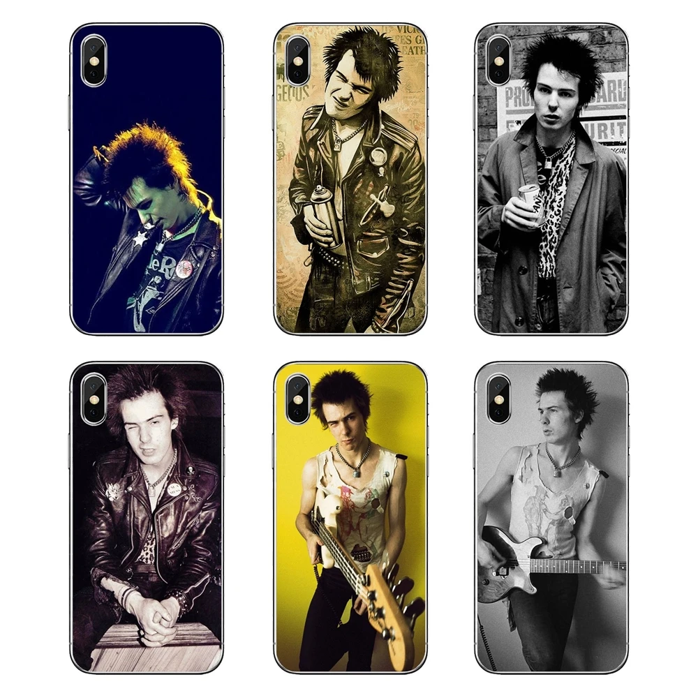 Силиконовые чехлы для телефонов iPod Touch iPhone 4 4S 5 5S 5C SE 6 6S 7 8 X XR XS Plus MAX Sex Pistols Sid Vicious