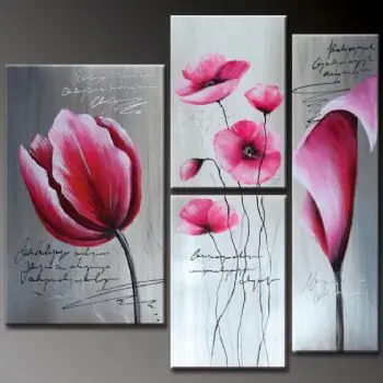 3 шт. картина маслом цветы | Дом и сад