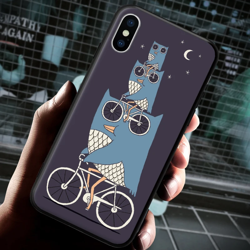 Сова Птица Животное тема шаблон для iPhone 5 5S SE 6 6S 7 8 Plus X XR XS Max жесткий чехол для телефона - Цвет: 3680