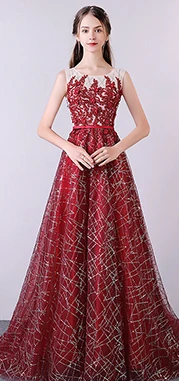 Robe De Soiree модное кружевное Бисероплетение соблазнительное длинное с открытой спинкой вечерние платья невесты банкет элегантное вечернее платье длиной до пола - Цвет: Burgundy