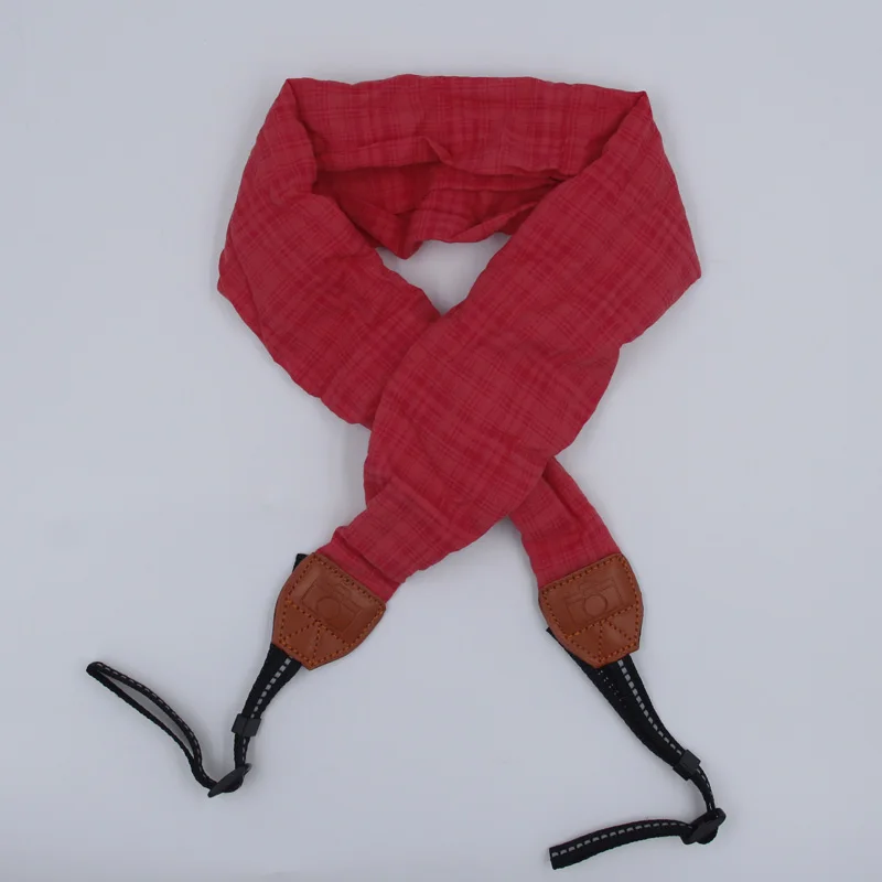 Наплечная Сумка на шею для камеры DSLR чехол с красным шарфом ремне женщин Gopro Sony Fuji