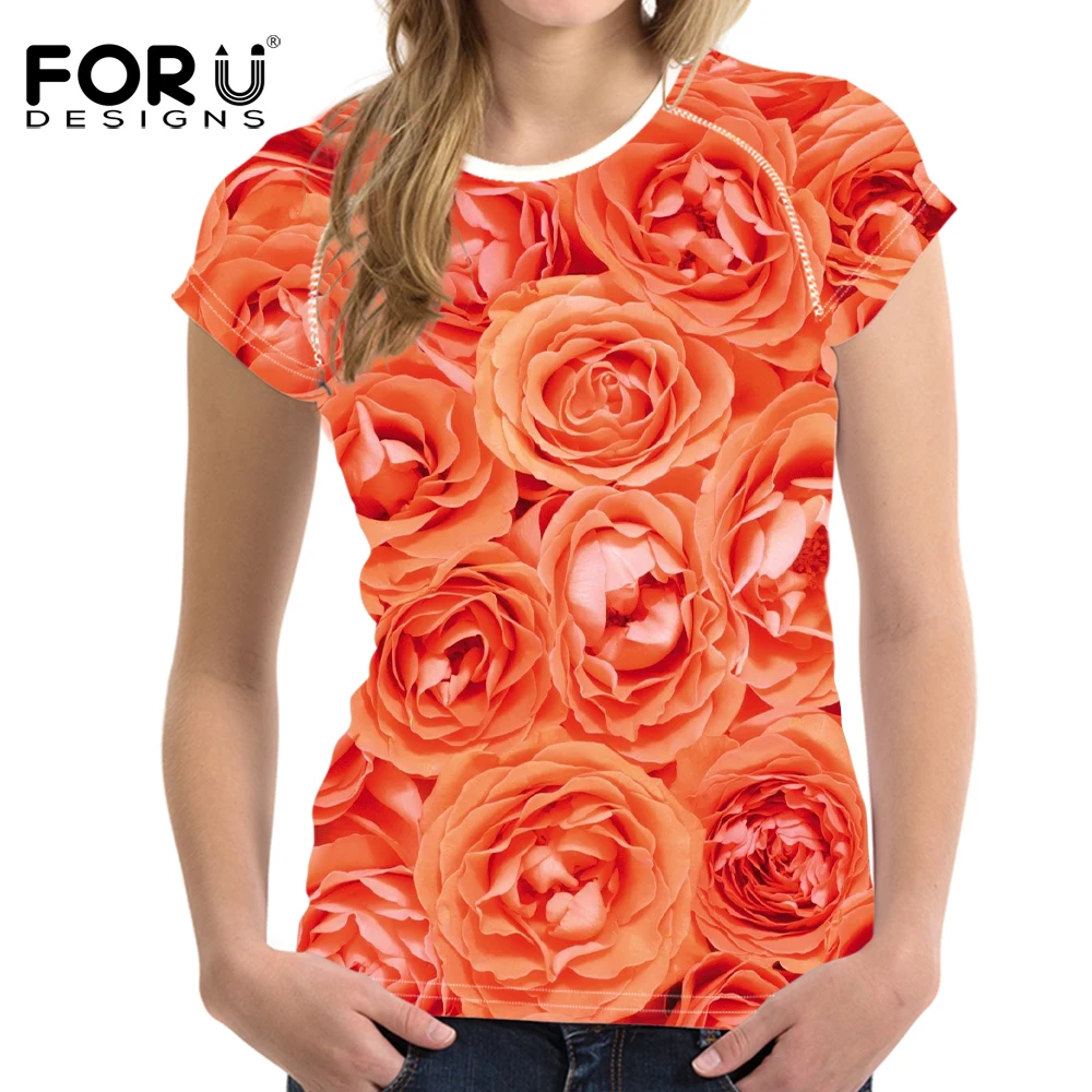 Женская футболка с коротким рукавом и цветочным принтом|clothes for|tee shirtt shirt floral |