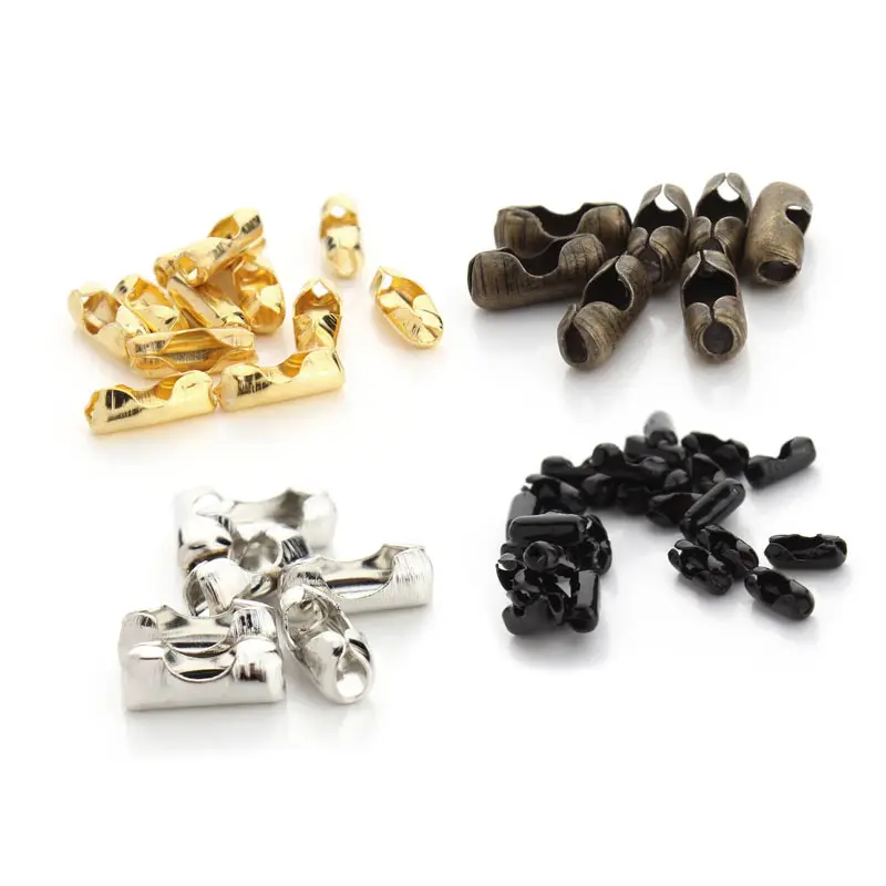 200pcs/lot Dia1.5 2 3.2mm Ball Chain Connectors Clasps Copper ConnectorsDiy Jewelry Chains Accessories Necklace Making Supplies