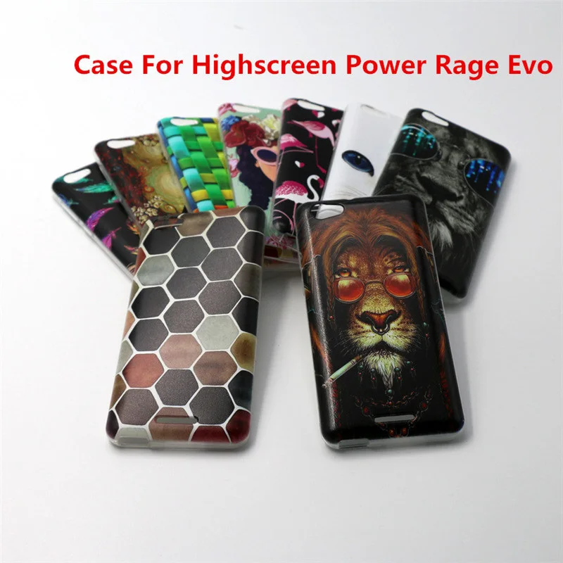 Мультяшный чехол для Highscreen power Rage EVO мобильного телефона TPU окрашенный красивый