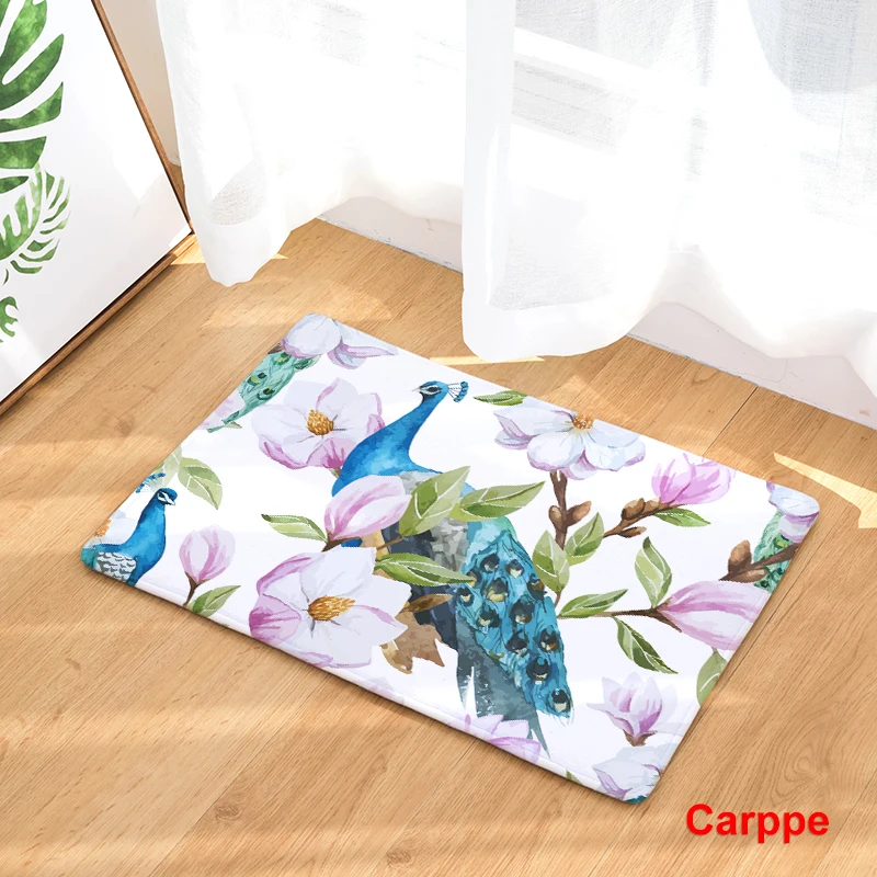 Популярный коврик павлиньи крылья цветы коврики в ванную кухонный домашние для