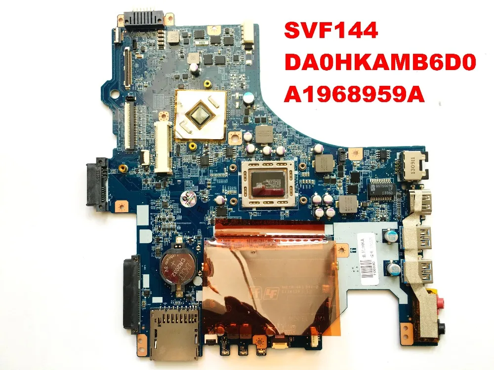 Original for   SVF144 motherboard DA0HKAMB6D0  A1968959A tested good free shipping connectors