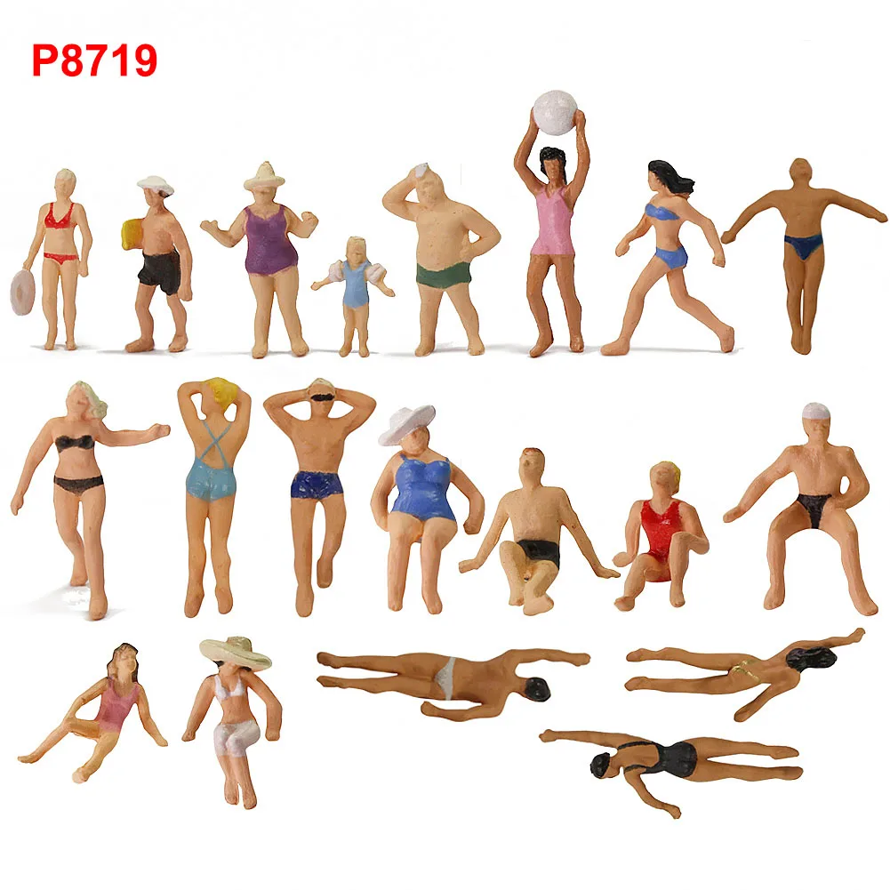 P8719 40 шт HO Масштаб плавательные фигуры 1: 87 плавательных людей модель поезда - Цвет: P8719
