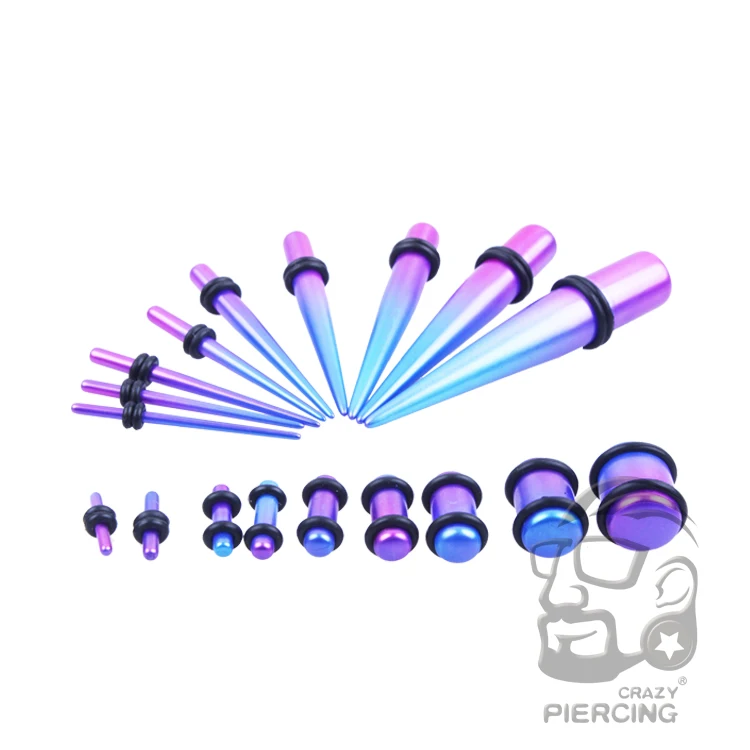 Радужное покрытие нержавеющая сталь ушные конусные носилки телесный