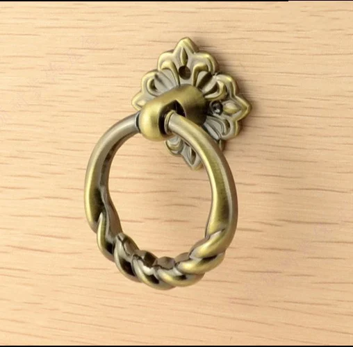 Европейские бронзовые подвесные кольца ручка мебельная фурнитура для кухонных