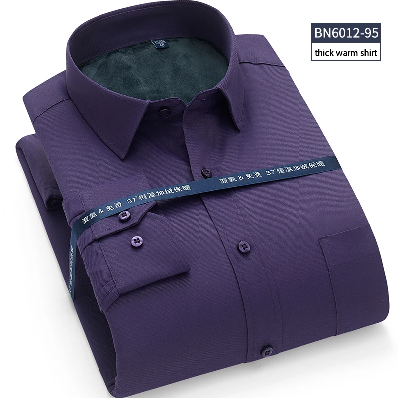 Зимнее платье shhirt теплый толстый модный бренд Camisa Masculina рубашка с длинными рукавами для мужчин обтягивающий официальный повседневная мужская рубашка больших размеров