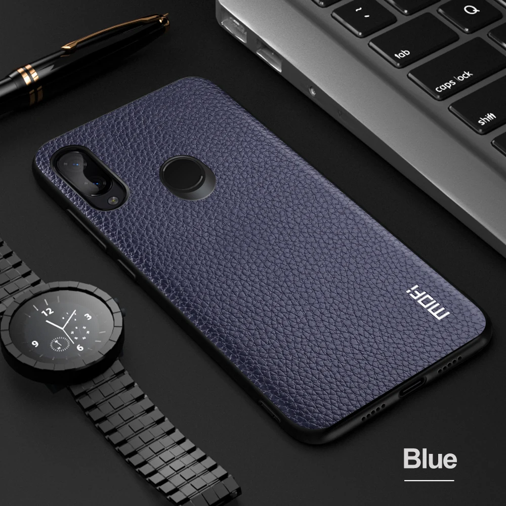 For Xiaomi Redmi Note 7 Case Cover For Redmi Note 7 Pro Case MOFi Silicone Shockproof Case Capas Original PU Leather Folio Coque