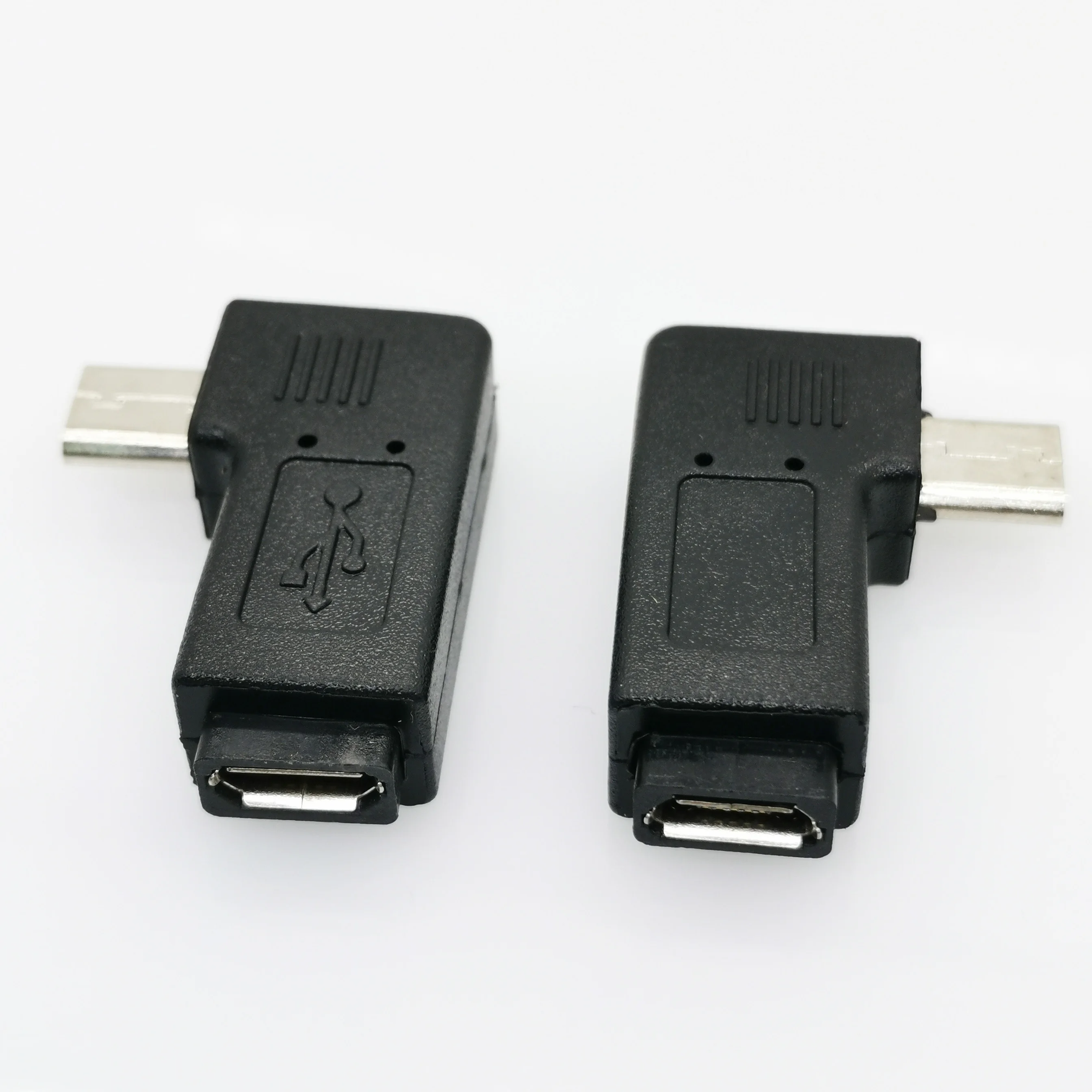 1 шт. 90 градусов левый и правый угловой Micro USB 5PIN Женский к MICRO USB Мужской адаптер питания для синхронизации данных