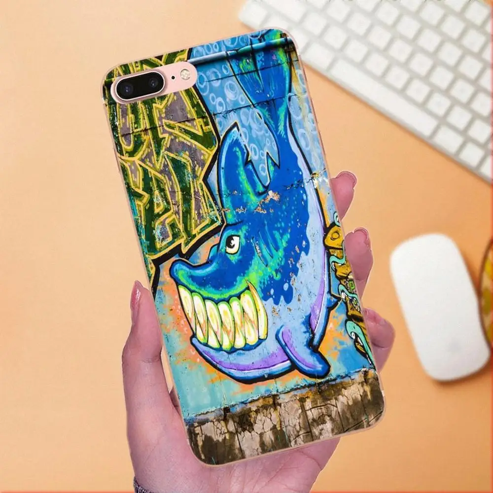 Чехол из ТПУ с рисунком рыбки акулы для Sony Xperia Z Z1 Z2 Z3 Z4 Z5 compact Mini M2 M4 M5 T3 E3 E5 XA XA1 XZ