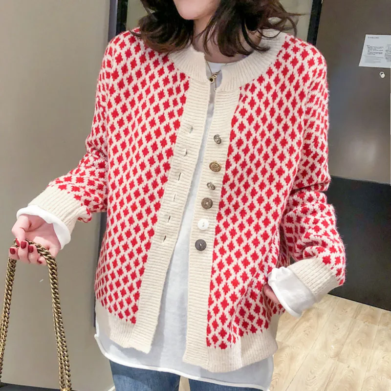 Loose Knitted Sweater Cardigan Women With Button Knit Ladies Oversize Sweaters Long Sleeve Warm 2019 Spring Knitwear Korea |