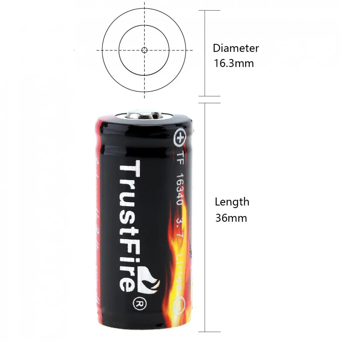 TrustFire 2 шт. Подлинная 880 мАч 3 7 в защищенная печатная плата 16340 перезаряжаемая