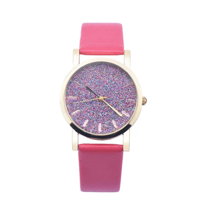 

Timezone#301 Simple Womens Watch Leather Band Analog Quartz Wrist Watch