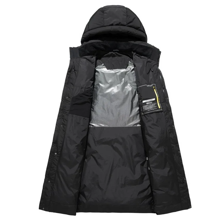 Пальто на 90% белом утином пуху для мужчин 2018 зимняя теплая парка с капюшоном
