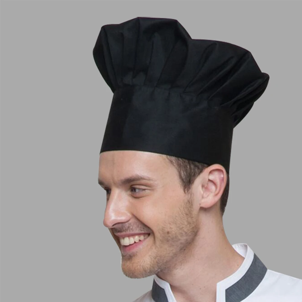 

Food Service Cooking Adjustable Chefs Hat Men Kitchen Elastic Hat Catering Cooking Cap high quality Striped Hats Working Cap New