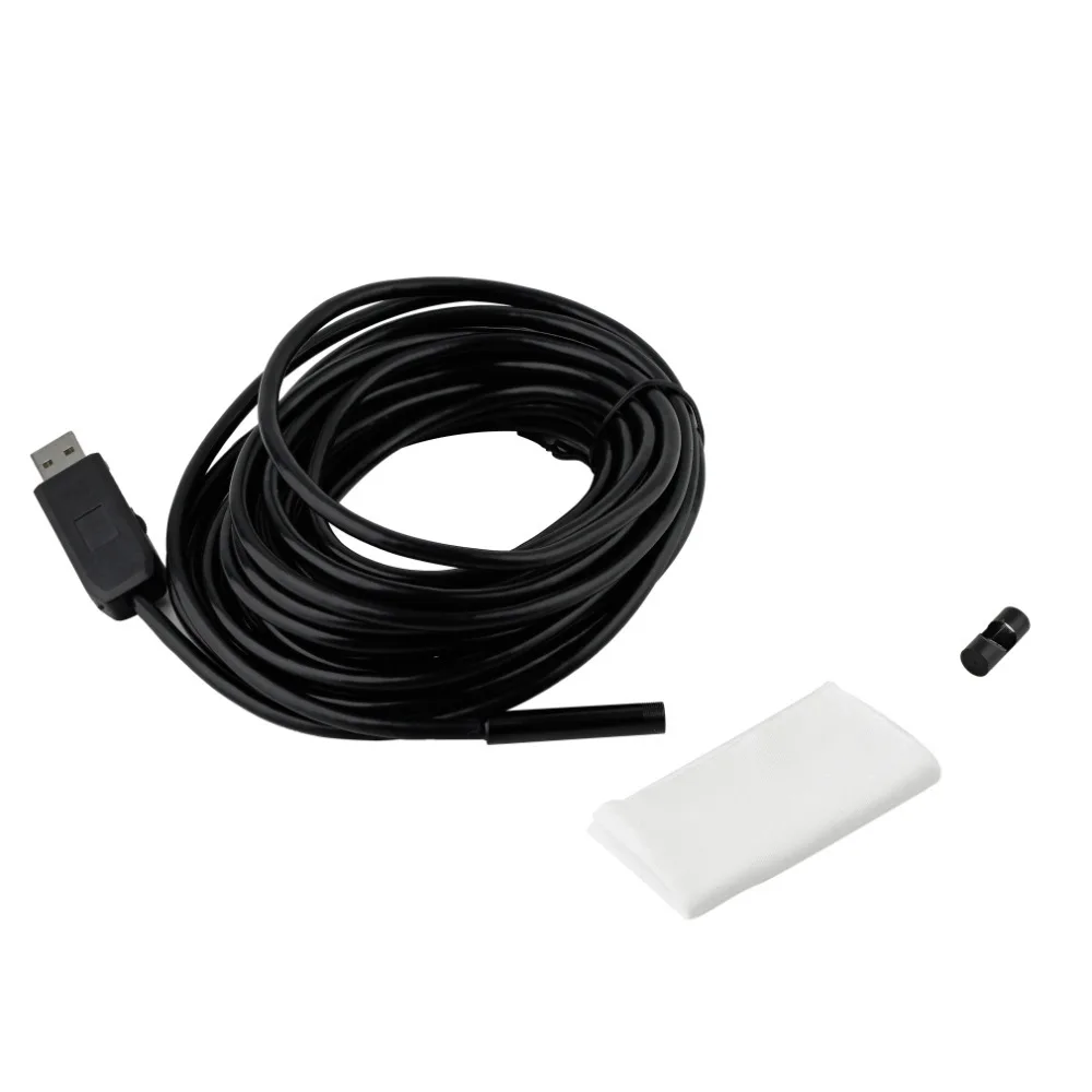 USB эндоскоп змеиная инспекционная труба камера Бороскоп объем 7 м мм объектив