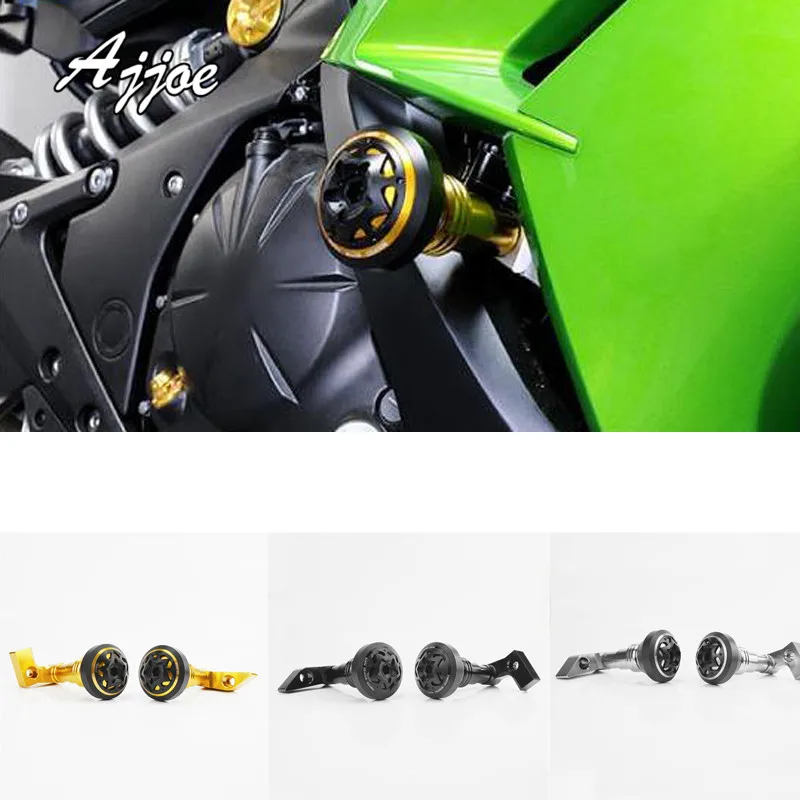 Мотоцикл с ЧПУ Алюминиевый сплав рама слайдер анти Краш шапки для Kawasaki ER6F ER-6F 2012- ER6N ER-6N 2010- специальные