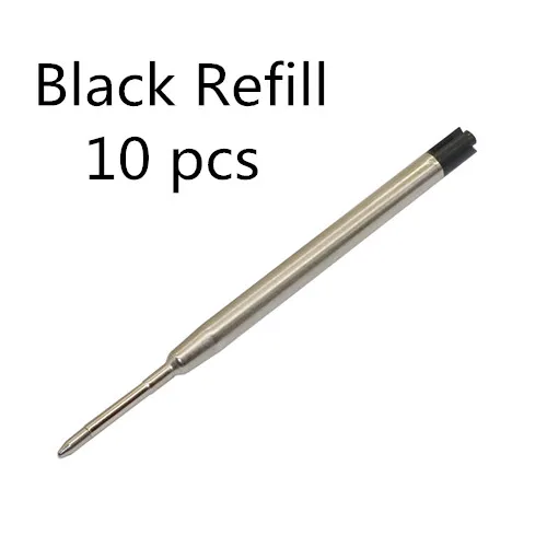 Black Refill 1 шт. с блестящими стразами Ручка Металл Подвеска шариковая ручка пуля 1,0 мм перо черный Заправка Улучшенная офисная ручка для письма - Color: Black Refill