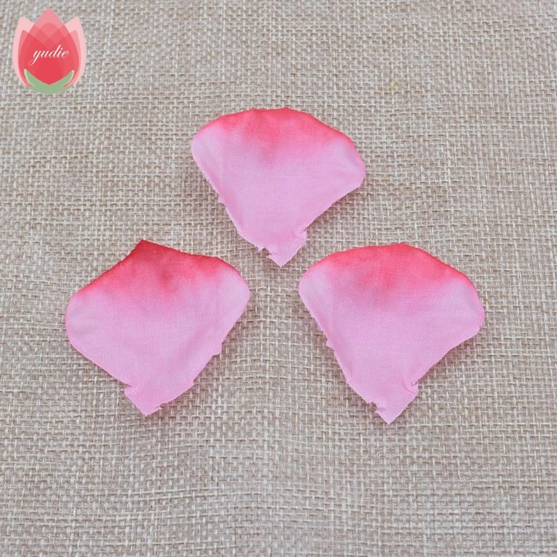 dark pink 100 шт шелковые романтические искусственные лепестки Листья цветка розы для свадебной вечеринки украшения дома Розы Декоративные DIY ВЕНОК поддельные цветы - Цвет: dark pink