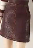 brown skirt Одежда для кукол Blyth рубашка в полоску с длинными рукавами/юбка из искусственной кожи для blyth azone Barbies платье для 1/6 аксессуары для кукол - Цвет: brown skirt
