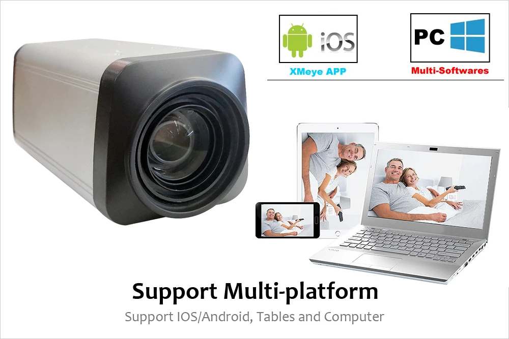 1080P 18X Zoom IP Сетевая камера смартфон приложение просмотр 2MP 18X Zoom Box IP камера
