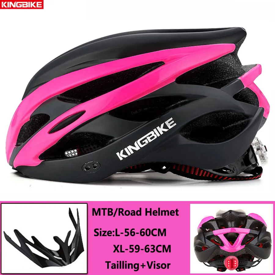 J-872-T2 KINGBIKE велосипедный шлем MTB дорожный велосипедный шлем с светильник ветрозащитные очки ce сетчатые шлемы для мужчин и женщин велосипедный шлем - Цвет: J-872-T2