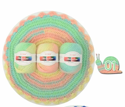 01 Meetee 2 шт. цветная шерстяная пряжа DIY ручной работы шарф Плащ шаль пальто крючком шерстяная нить Ремесло Вязание Швейные аксессуары BD298 - Цвет: 01