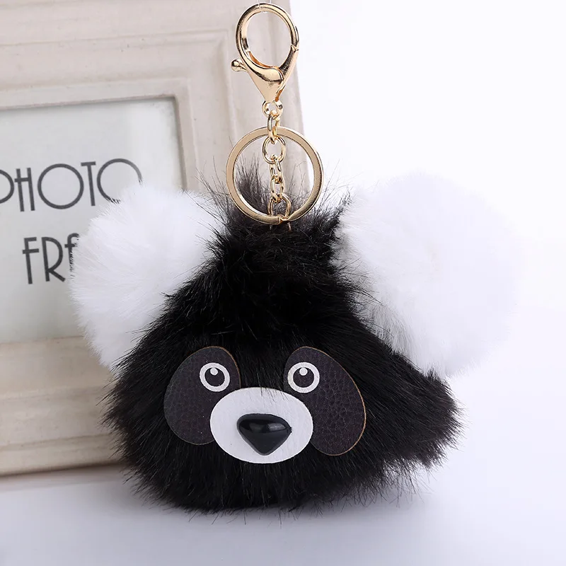 ASSOT милый брелок для волос с пандой мультяшный плюшевый шарик животными женская