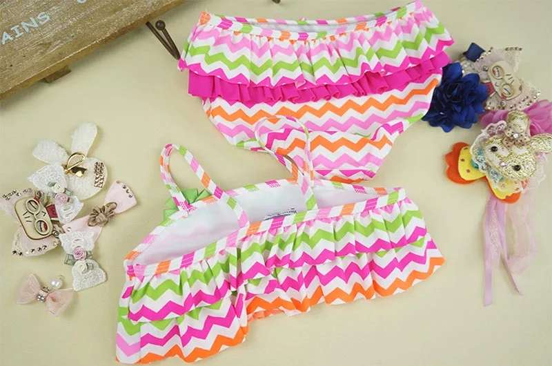 Розничная продажа милый клетчатый купальник 2018 летний детский раздельный из