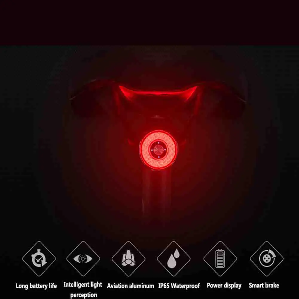 BATFOX умный велосипед задний светильник Авто старт/Стоп тормозной сенсор IPx6