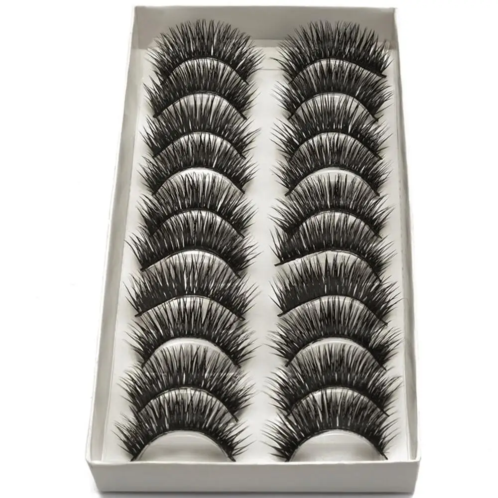 10Pairs/Pack Cheap 3D Mink Lashes Eyelash Natural False Eyelashes Fake Long Makeup Faux Extension Beauty | Красота и здоровье