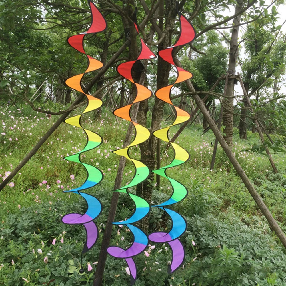 1 шт. ткань ПВХ красочные Пикник Кемпинг складной Радуга Спиральная Ветряная