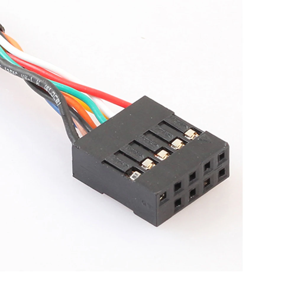 1 шт. черный 9 контактный разъем материнской платы для 2 портов USB 0 Женский кабель
