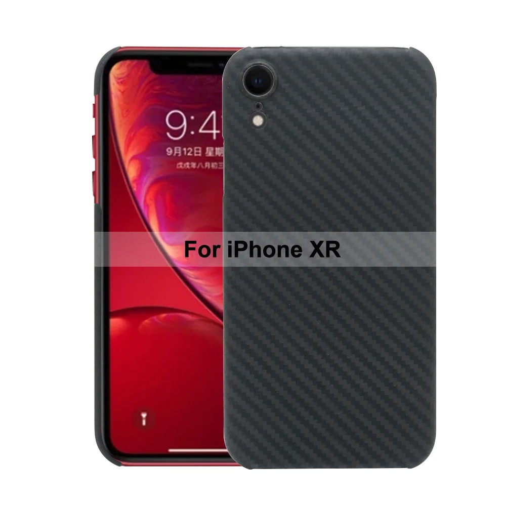 For iPhone XR Новинка для iPhone 11 Pro Max чехол из углеродного волокна с узором ультратонкий защитный чехол из арамидного волокна для iPhone XS XR XS Max X 7 8 Plus - Цвет: For iPhone XR