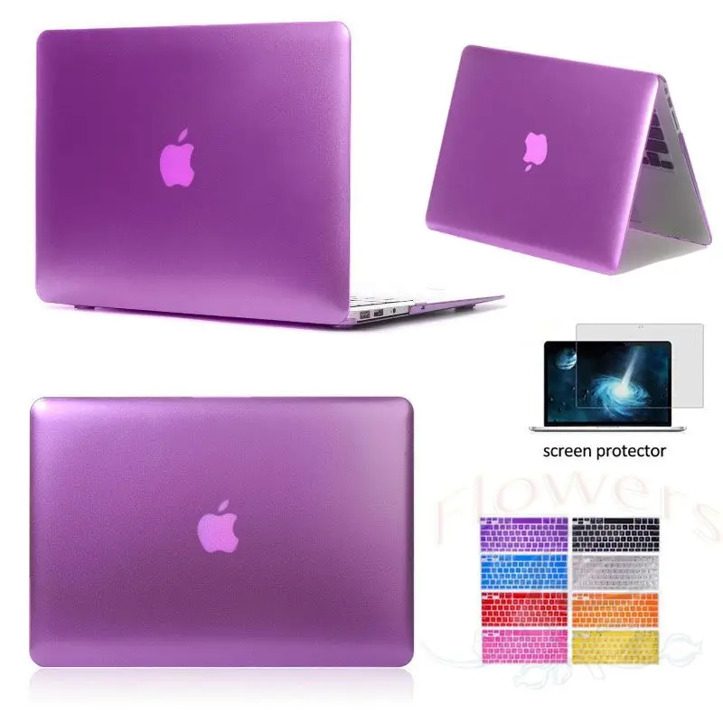 Matte Case For Apple Macbook Air Pro Retina 11 12 13 15 Laptop Bag sleeve notbook Hard mac+Keyboard Cover+Film without Logo | Компьютеры и