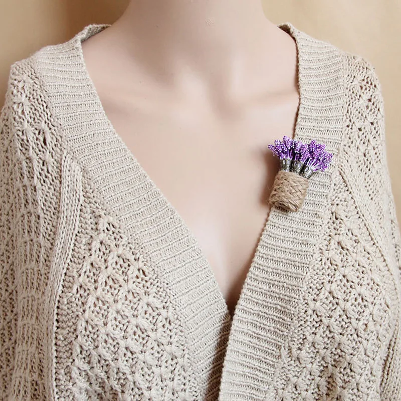 Женский свадебный браслет ручной работы с цветком фиолетовой лаванды | Украшения