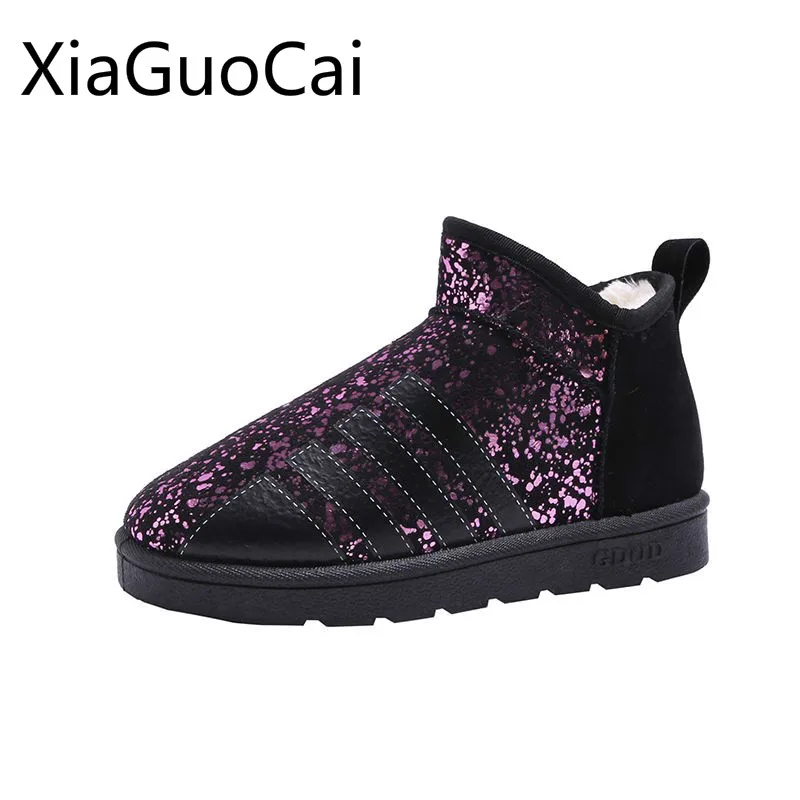 Brand High Quality Women Snow Boots Winter 2019 New Fashion Female Winter Boots Plus Velvet Winter Flock Flat Boots