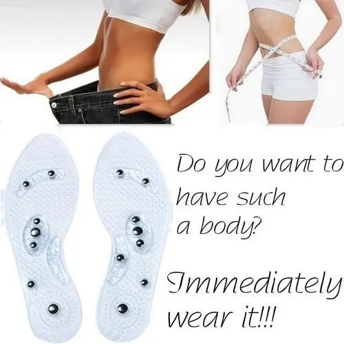 Прозрачные стельки для магнитной терапии 8 магнитов массажные ухода за воздухом