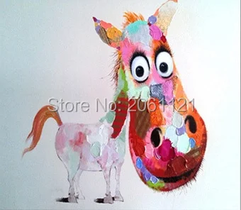 Ручная роспись абстрактное искусство картины маслом на холсте милая забавная