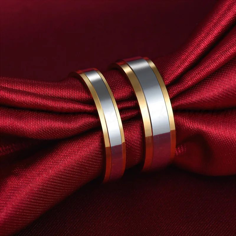 Минималистичные свадебные кольца Spark обручальные из нержавеющей стали для