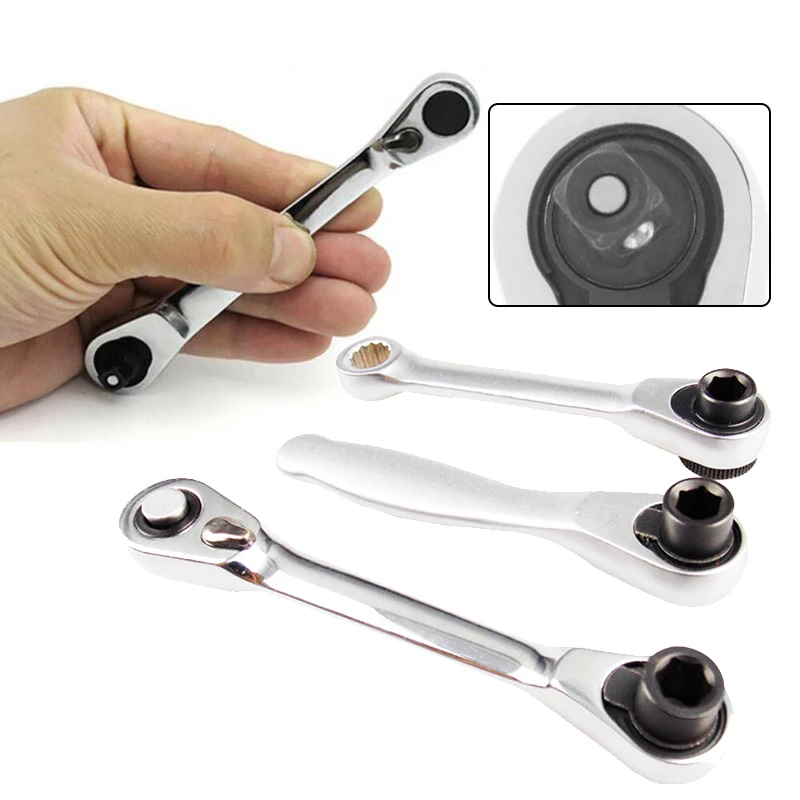 Инструмент для серебра сталь Реверсивный Мини ключ гаечный быстроразъемный