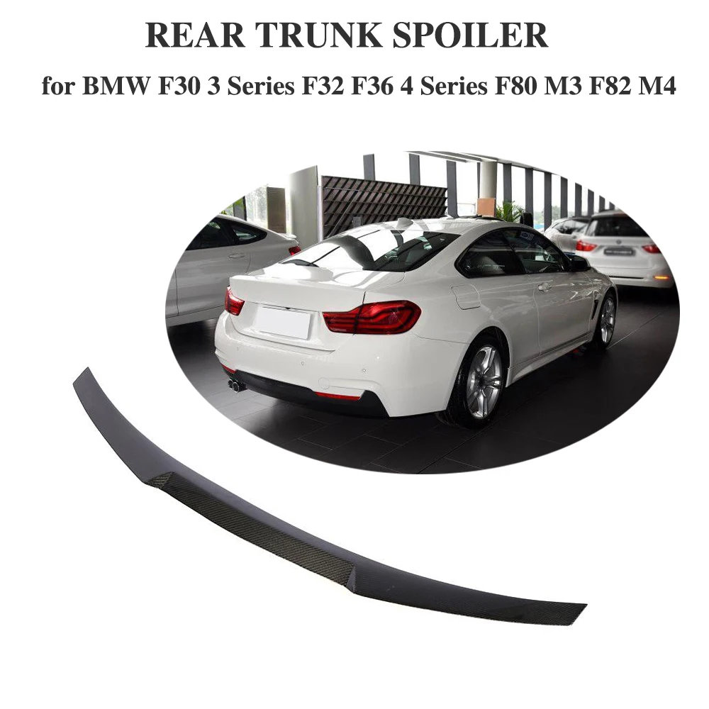 

Carbon Fiber For BMW 4 Series F32 F33 Sedan Convertible 2014 - 2019 Rear Trunk Spoiler Boot Wing Lip