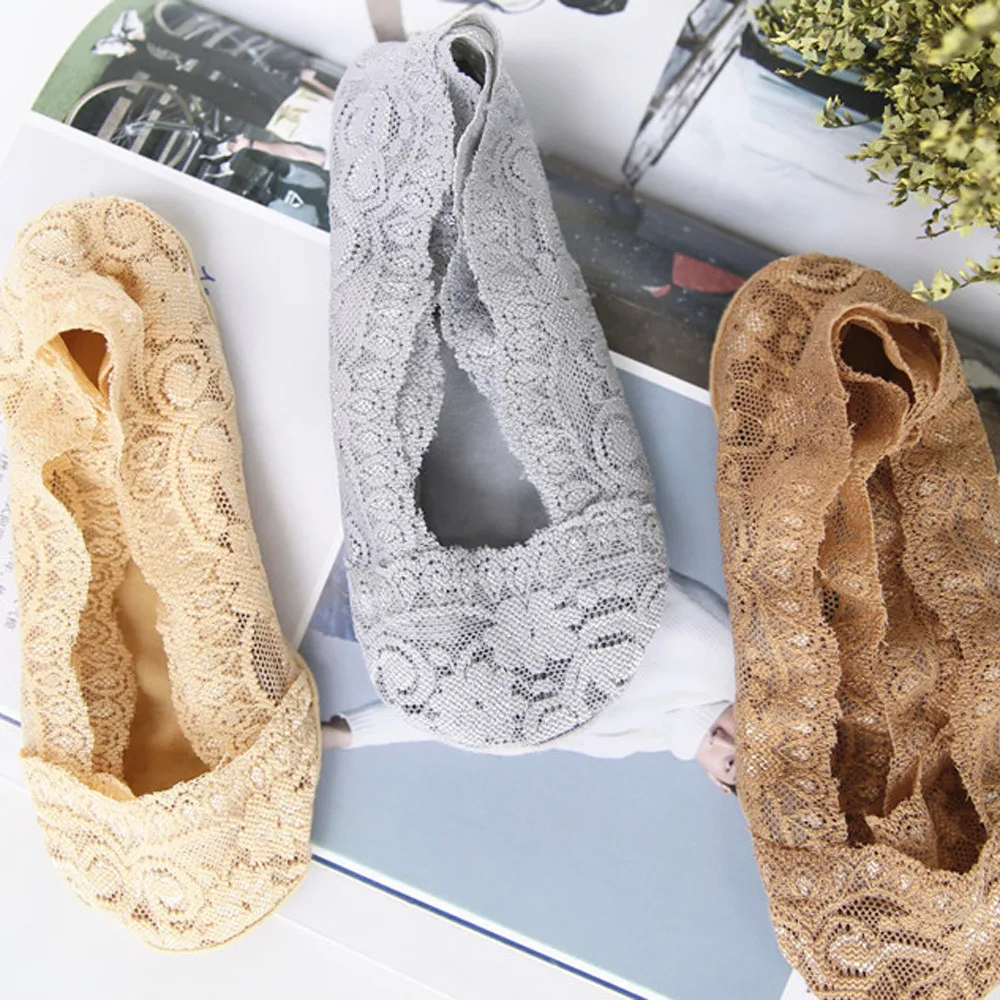 

Socks skarpetki damskie funny socks women Cotton Blend Lace Antiskid Invisible Low Cut Socks Toe Ankle Sock calcetines mujer