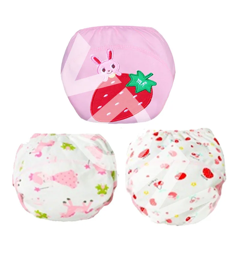 3 шт. Детские тренировочные штаны многоразовые хлопковые детские подгузники