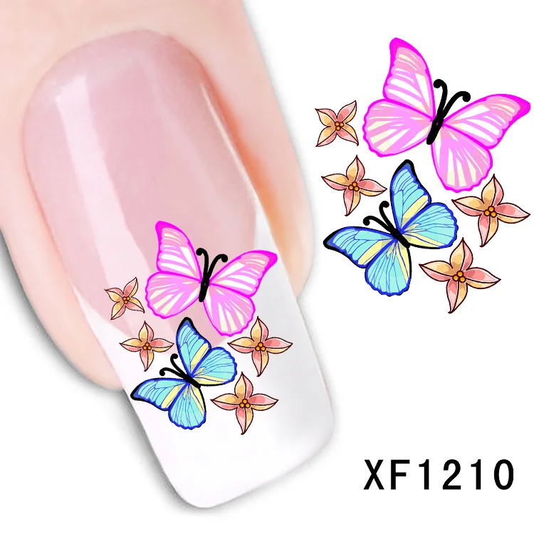 1 шт переводные наклейки для ногтей с водой различные дизайна бабочки красоты