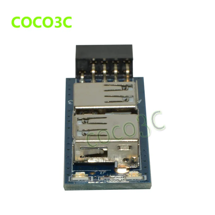 Материнская плата usb-хаб 9pin на 2 порта USB 2,0 10pin Female header to Dual USB2.0 женский порт конвертер карты